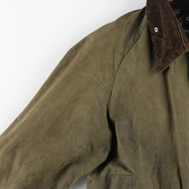 2000'S Barbour Beaufort 3-Warrant Badged Oiled Hunting Jacket, Made in the UK, C40, Men's Size M cotton Khaki type Vintage Second Hand