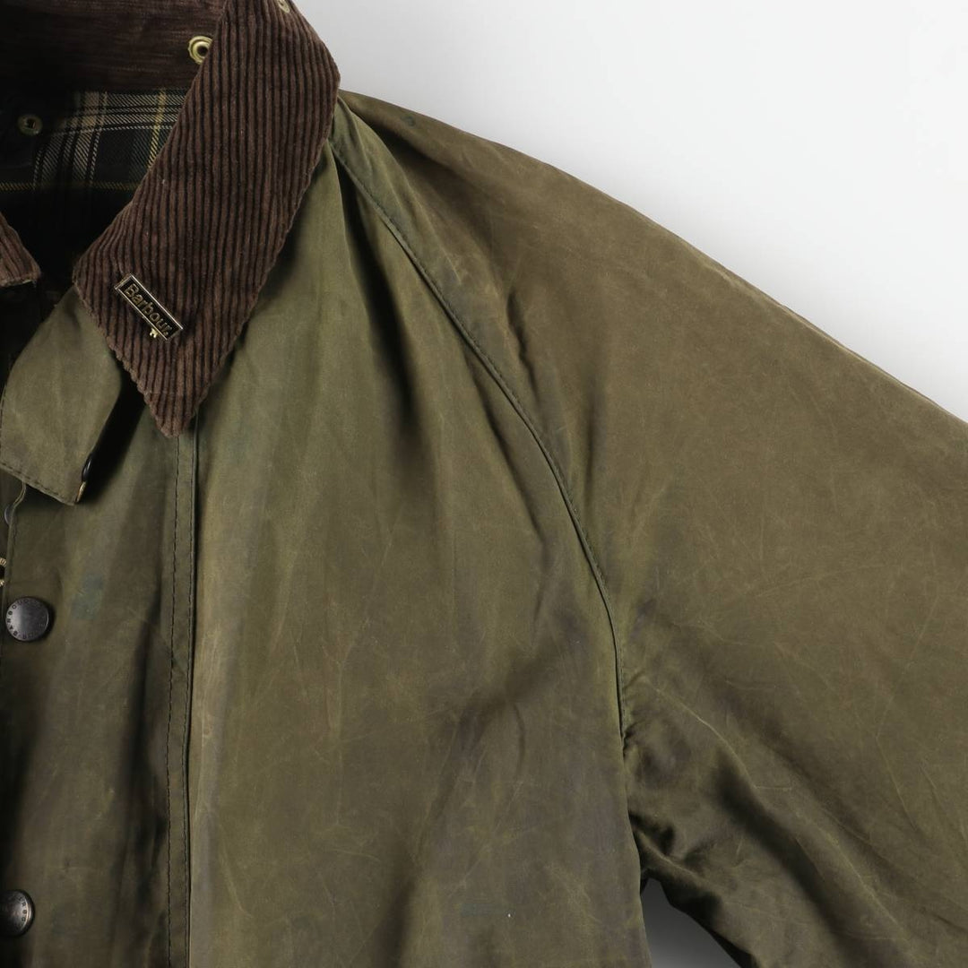 2000'S Barbour Beaufort 3-Warrant Badged Oiled Hunting Jacket, Made in the UK, C40, Men's Size M cotton Khaki type Vintage Second Hand