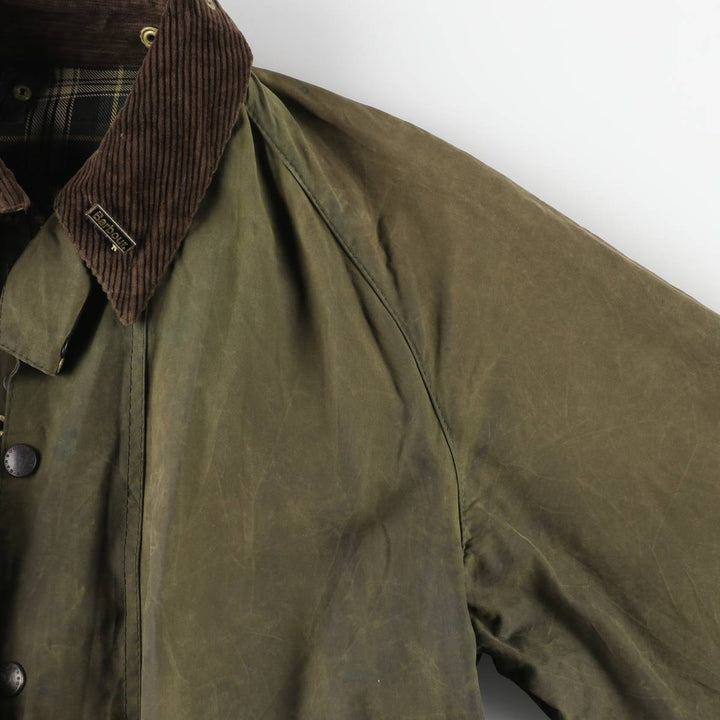 2000'S Barbour Beaufort 3-Warrant Badged Oiled Hunting Jacket, Made in the UK, C40, Men's Size M cotton Khaki type Vintage Second Hand