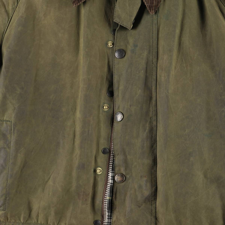 2000'S Barbour Beaufort 3-Warrant Badged Oiled Hunting Jacket, Made in the UK, C40, Men's Size M cotton Khaki type Vintage Second Hand