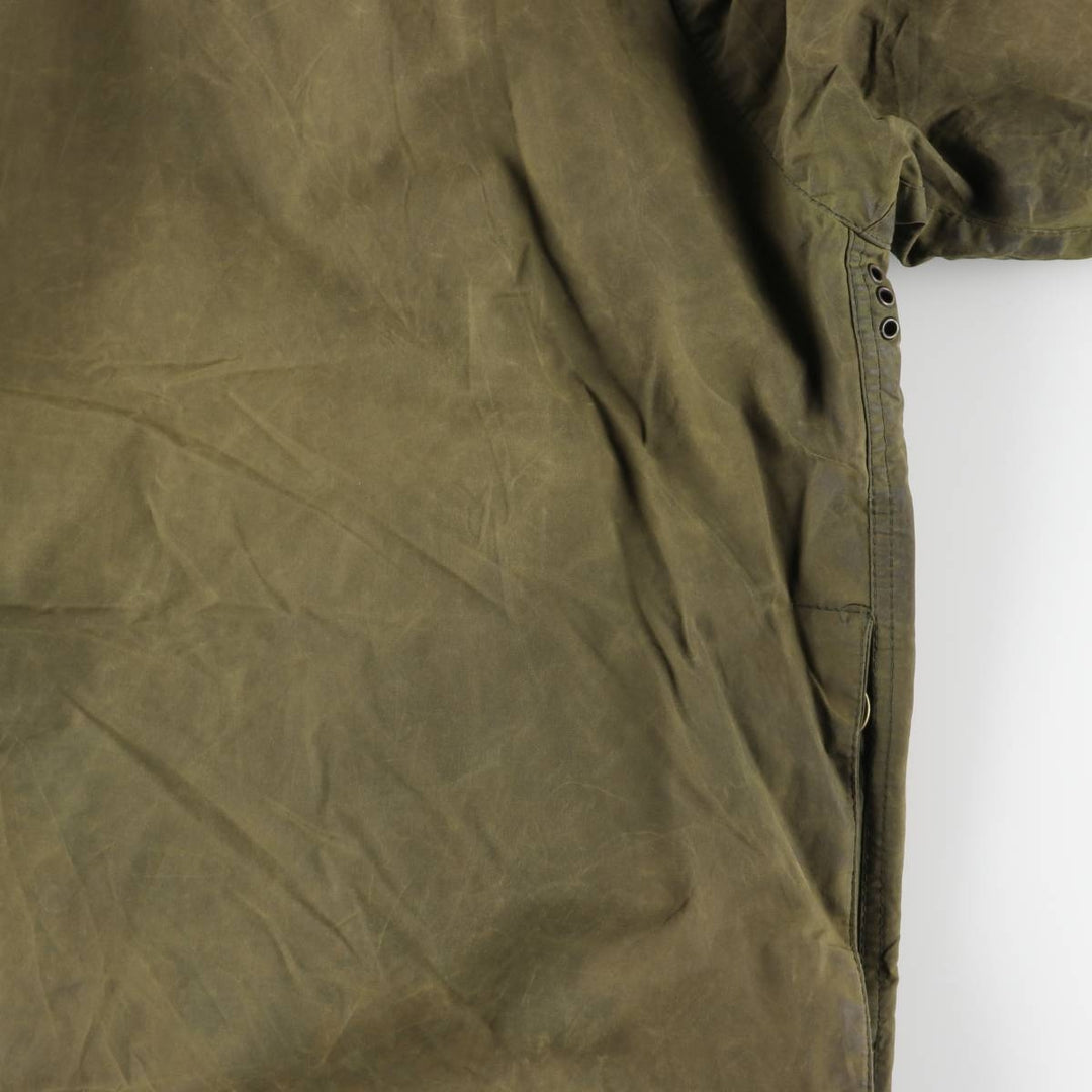 2000'S Barbour Beaufort 3-Warrant Badged Oiled Hunting Jacket, Made in the UK, C40, Men's Size M cotton Khaki type Vintage Second Hand
