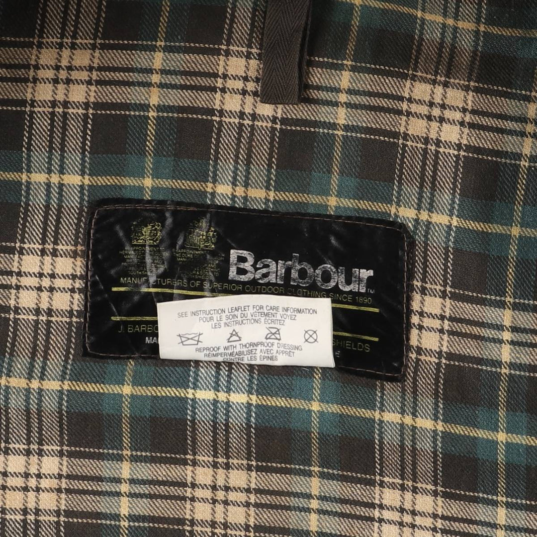 Vintage 1980'S Barbour Beaufort 2 Warrant Oiled Hunting Jacket, Made in England, Men's Size L unclear Khaki type Vintage Second Hand