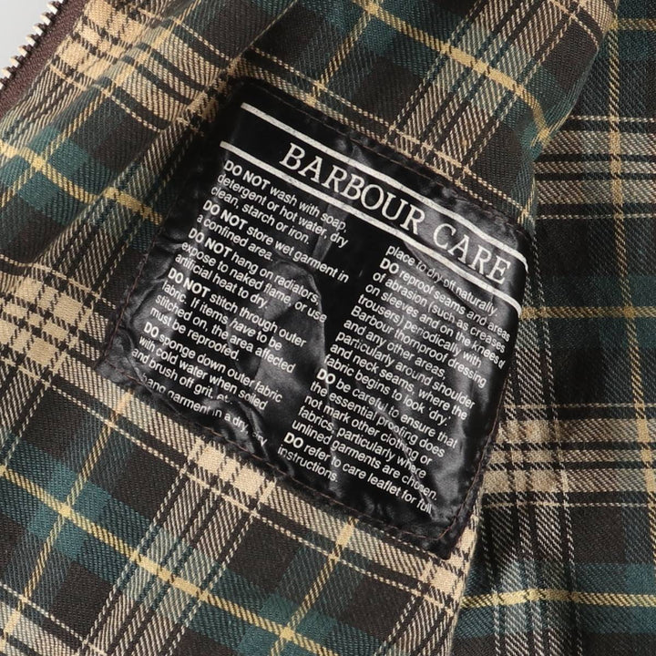 Vintage 1980'S Barbour Beaufort 2 Warrant Oiled Hunting Jacket, Made in England, Men's Size L unclear Khaki type Vintage Second Hand