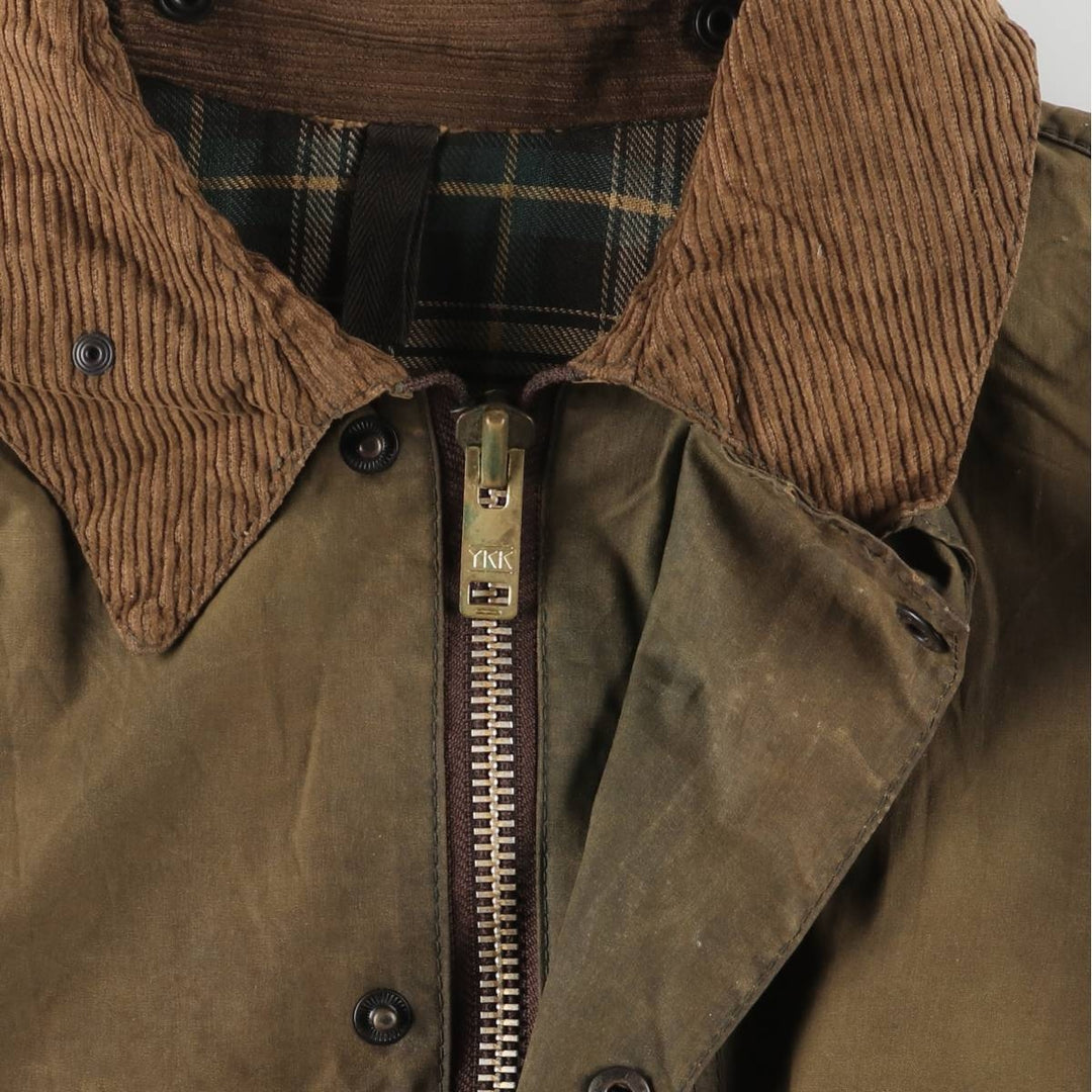 Vintage 1980'S Barbour Beaufort 2 Warrant Oiled Hunting Jacket, Made in England, Men's Size L unclear Khaki type Vintage Second Hand
