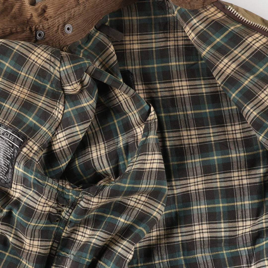 Vintage 1980'S Barbour Beaufort 2 Warrant Oiled Hunting Jacket, Made in England, Men's Size L unclear Khaki type Vintage Second Hand