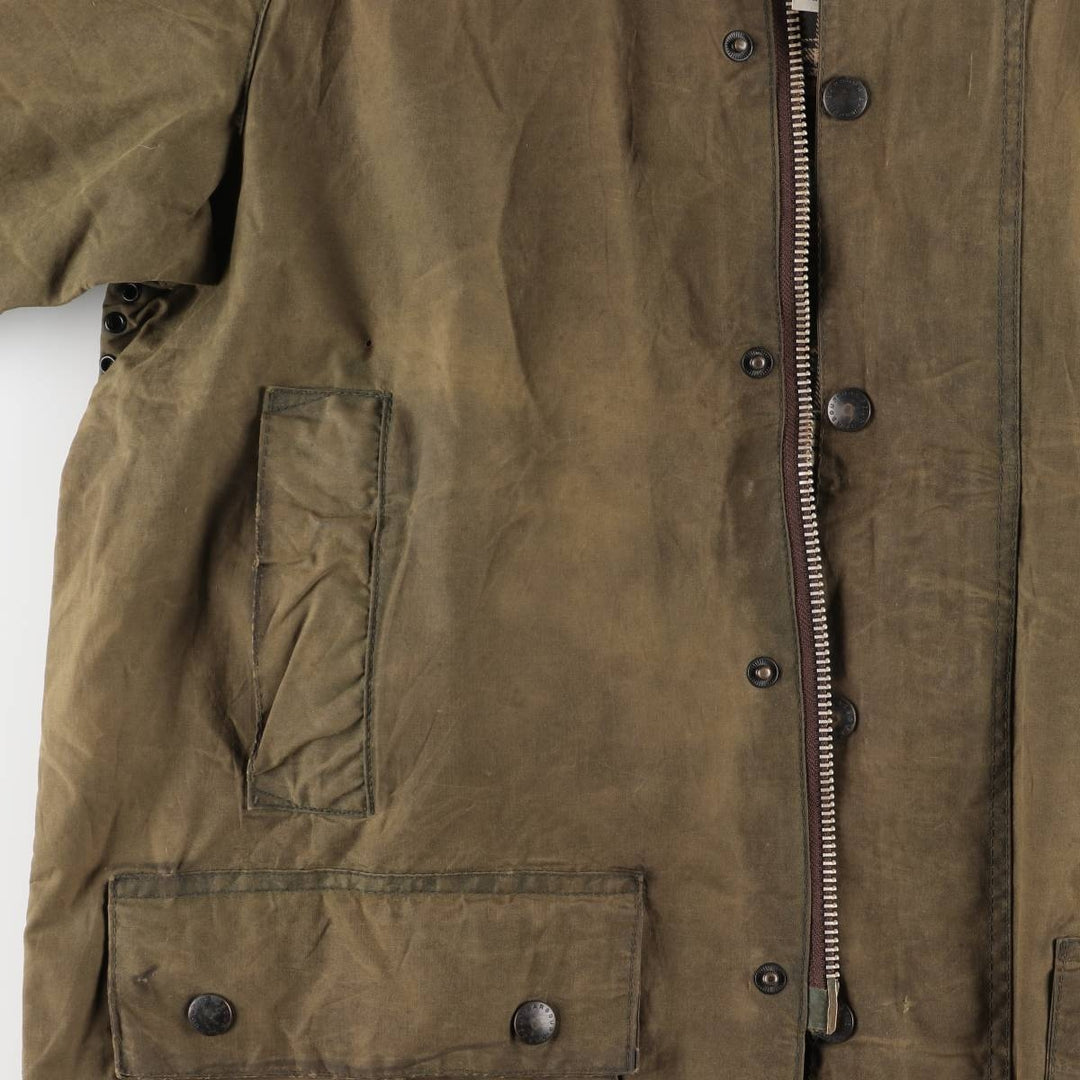Vintage 1980'S Barbour Beaufort 2 Warrant Oiled Hunting Jacket, Made in England, Men's Size L unclear Khaki type Vintage Second Hand
