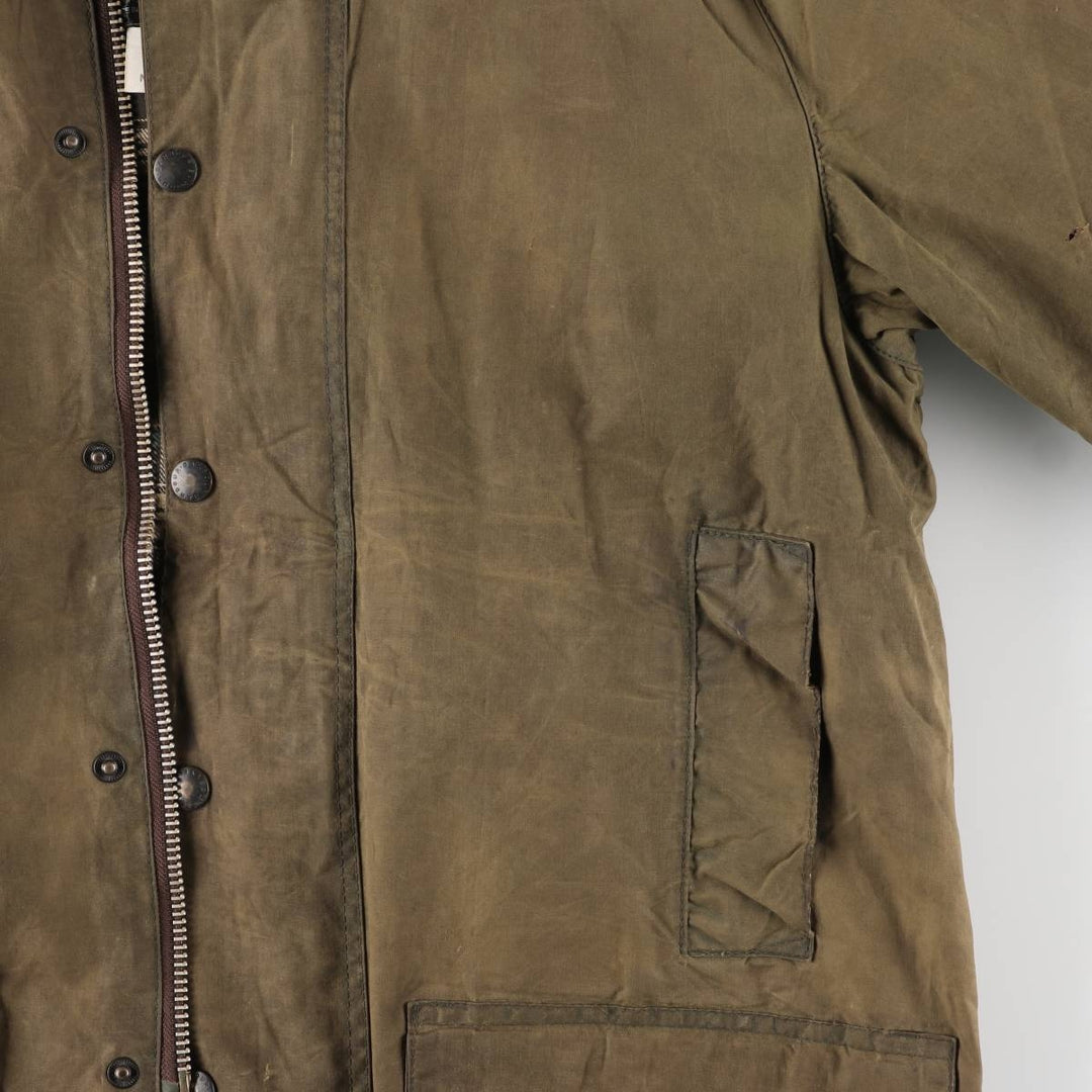 Vintage 1980'S Barbour Beaufort 2 Warrant Oiled Hunting Jacket, Made in England, Men's Size L unclear Khaki type Vintage Second Hand