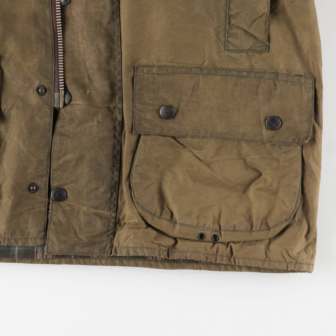 Vintage 1980'S Barbour Beaufort 2 Warrant Oiled Hunting Jacket, Made in England, Men's Size L unclear Khaki type Vintage Second Hand