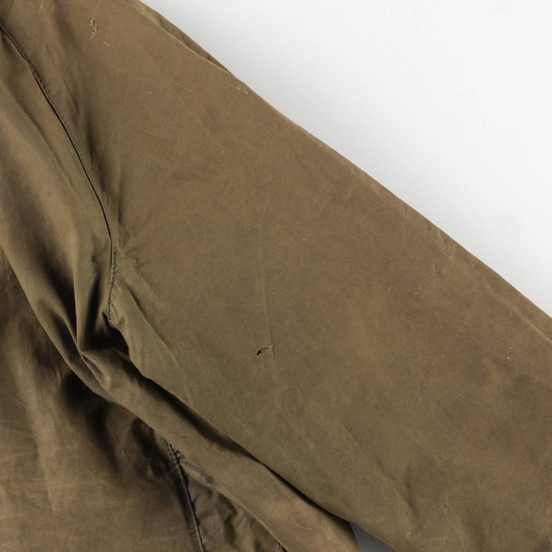 Vintage 1980'S Barbour Beaufort 2 Warrant Oiled Hunting Jacket, Made in England, Men's Size L unclear Khaki type Vintage Second Hand