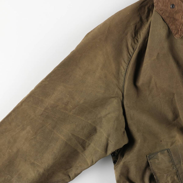 Vintage 1980'S Barbour Beaufort 2 Warrant Oiled Hunting Jacket, Made in England, Men's Size L unclear Khaki type Vintage Second Hand