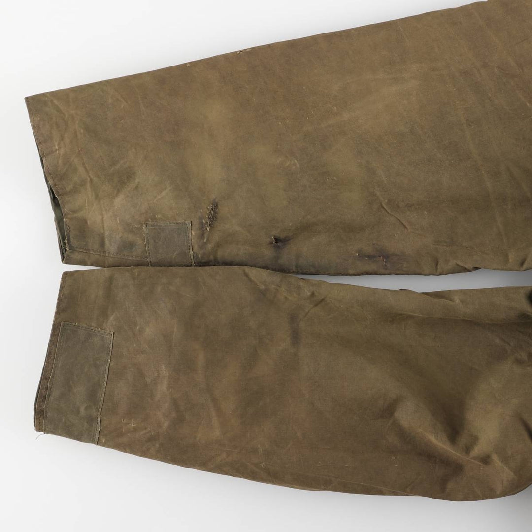 Vintage 1980'S Barbour Beaufort 2 Warrant Oiled Hunting Jacket, Made in England, Men's Size L unclear Khaki type Vintage Second Hand