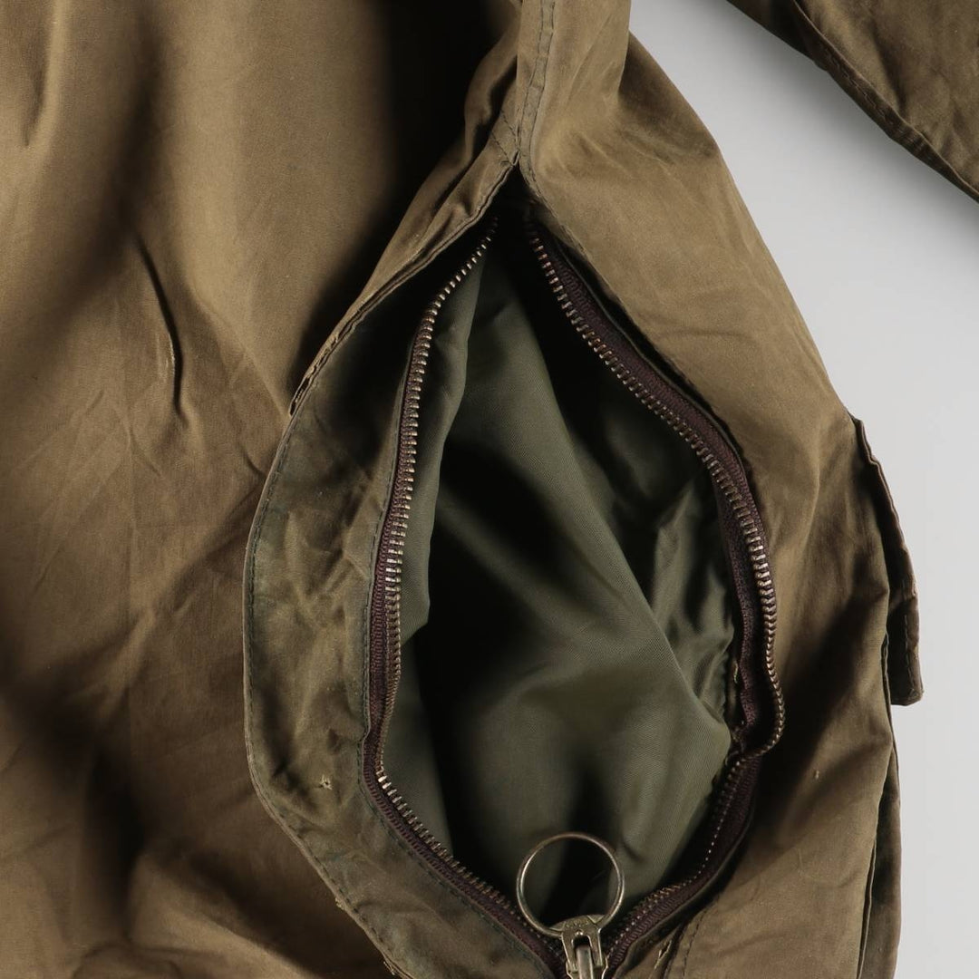 Vintage 1980'S Barbour Beaufort 2 Warrant Oiled Hunting Jacket, Made in England, Men's Size L unclear Khaki type Vintage Second Hand