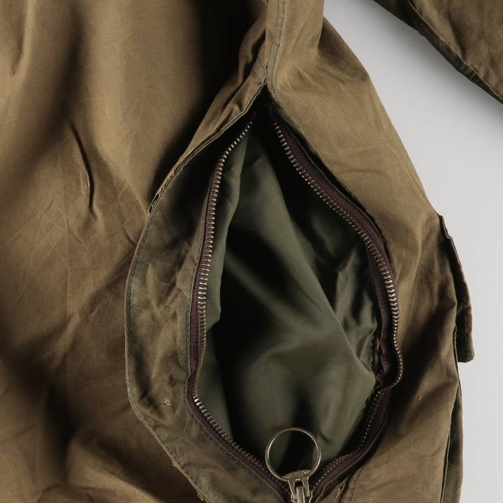 Vintage 1980'S Barbour Beaufort 2 Warrant Oiled Hunting Jacket, Made in England, Men's Size L unclear Khaki type Vintage Second Hand