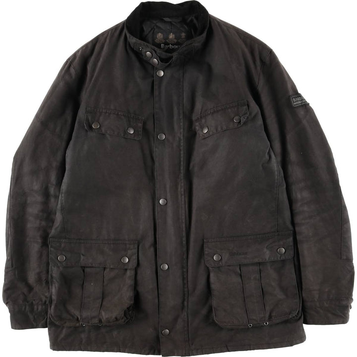 Barbour International 3-Warrant Insulated Waxed Cotton Oiled Jacket, Men's Size XL Waxed cotton brown type Vintage Second Hand