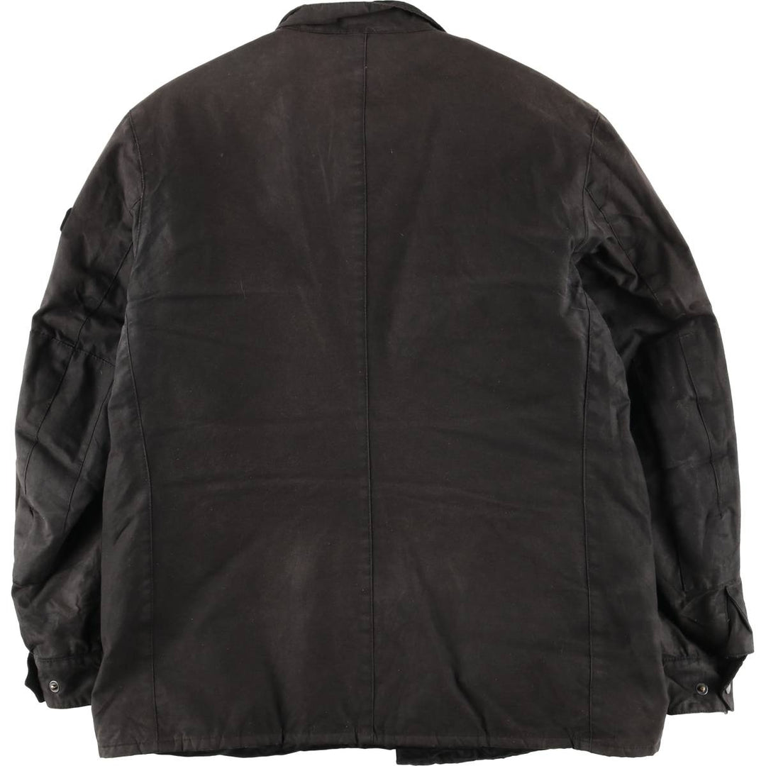 Barbour International 3-Warrant Insulated Waxed Cotton Oiled Jacket, Men's Size XL Waxed cotton brown type Vintage Second Hand