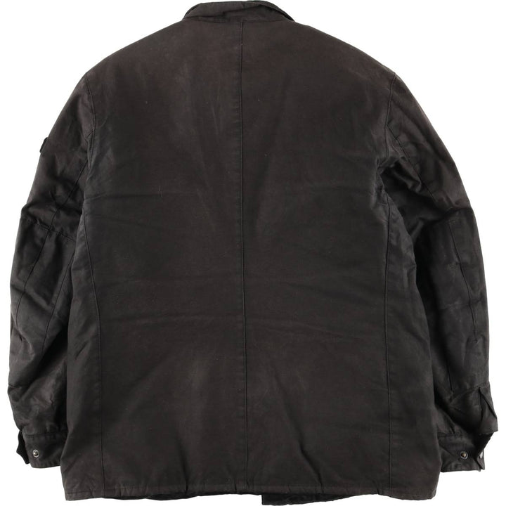 Barbour International 3-Warrant Insulated Waxed Cotton Oiled Jacket, Men's Size XL Waxed cotton brown type Vintage Second Hand