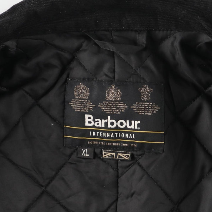 Barbour International 3-Warrant Insulated Waxed Cotton Oiled Jacket, Men's Size XL Waxed cotton brown type Vintage Second Hand