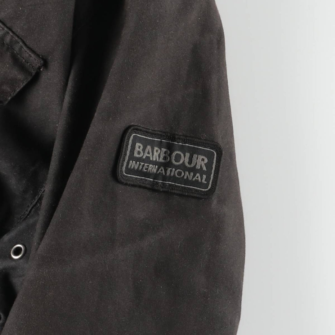 Barbour International 3-Warrant Insulated Waxed Cotton Oiled Jacket, Men's Size XL Waxed cotton brown type Vintage Second Hand