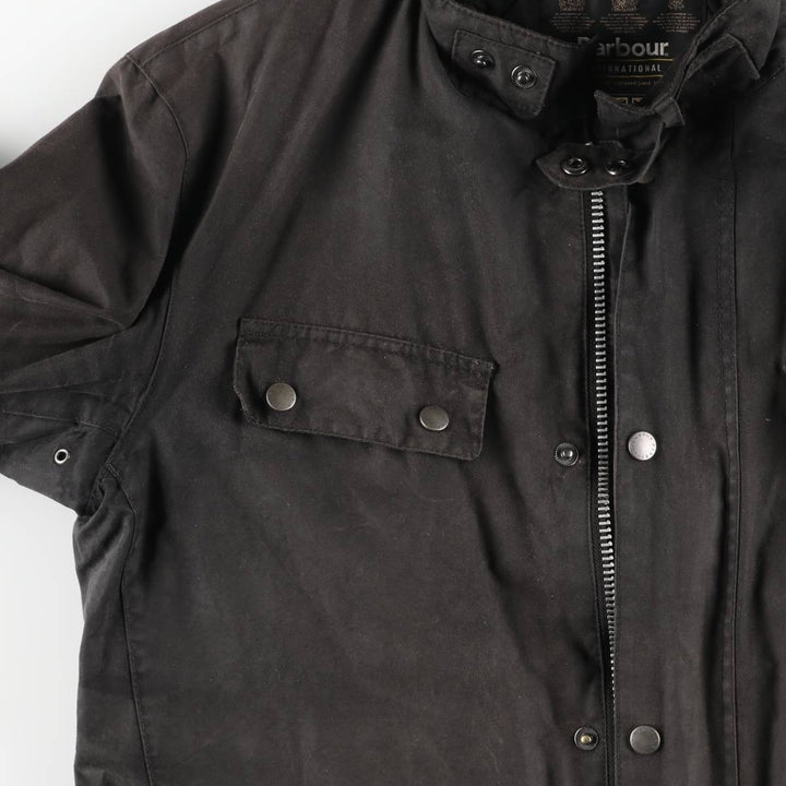 Barbour International 3-Warrant Insulated Waxed Cotton Oiled Jacket, Men's Size XL Waxed cotton brown type Vintage Second Hand