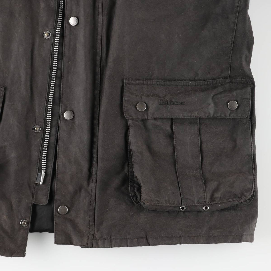 Barbour International 3-Warrant Insulated Waxed Cotton Oiled Jacket, Men's Size XL Waxed cotton brown type Vintage Second Hand