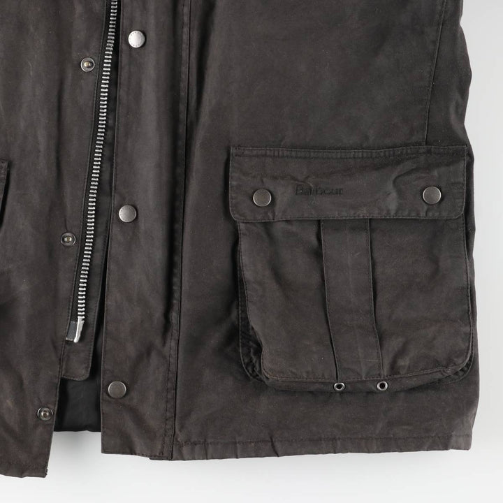 Barbour International 3-Warrant Insulated Waxed Cotton Oiled Jacket, Men's Size XL Waxed cotton brown type Vintage Second Hand