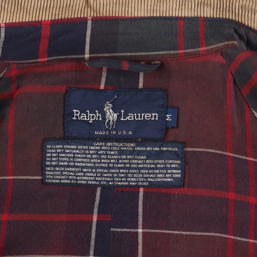 Ralph Lauren waxed cotton oiled jacket, made in the USA, men's size M unclear Khaki type Vintage Second Hand