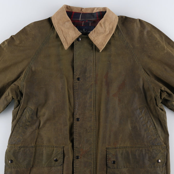 Ralph Lauren waxed cotton oiled jacket, made in the USA, men's size M unclear Khaki type Vintage Second Hand
