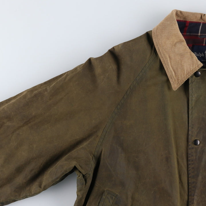 Ralph Lauren waxed cotton oiled jacket, made in the USA, men's size M unclear Khaki type Vintage Second Hand