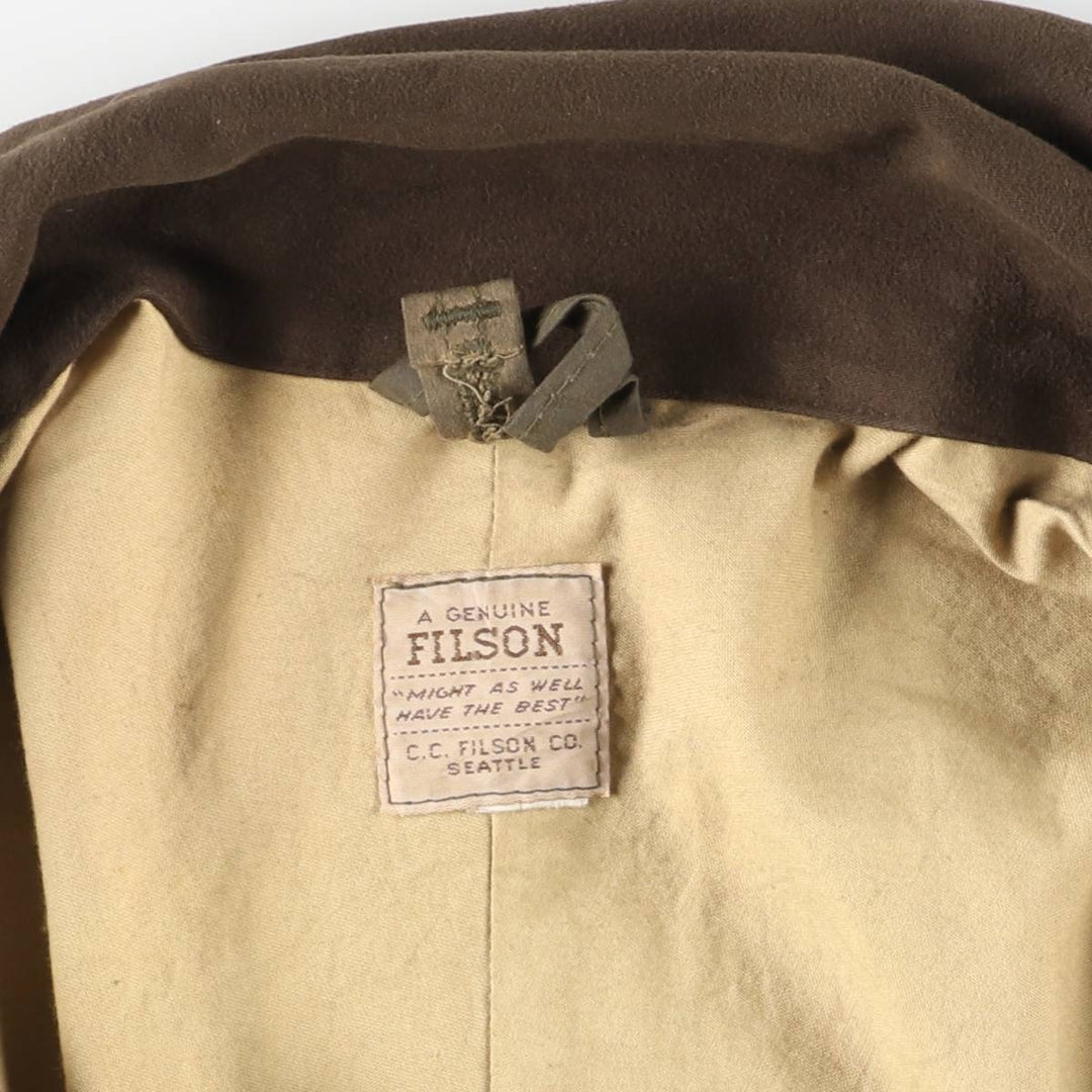 Vintage 70s-80'S Filson waxed cotton oiled jacket, men's size XXL unclear Khaki type Vintage Second Hand