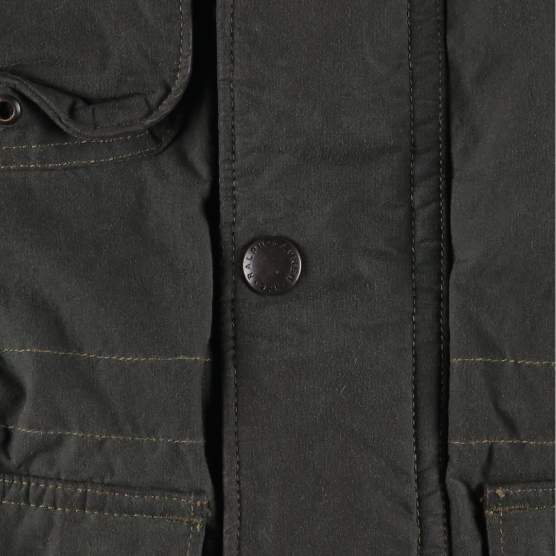 Ralph Lauren POLO by Ralph Lauren Waxed Cotton Oiled Jacket, Men's Size XS (approx.) cotton Green type dark green Vintage Second Hand