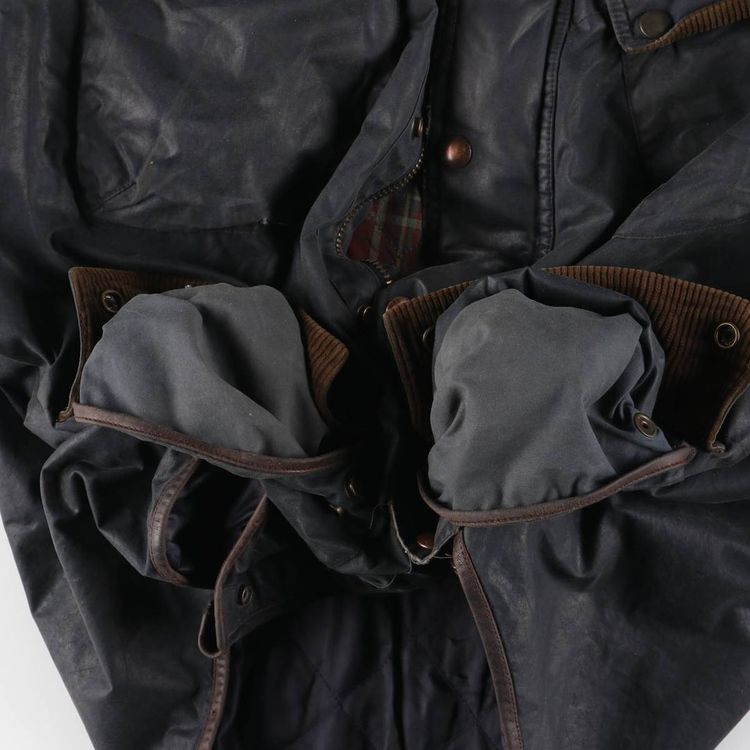 Ralph Lauren POLO by Ralph Lauren padded waxed cotton oiled jacket, men's size XL cotton navy blue type Vintage Second Hand