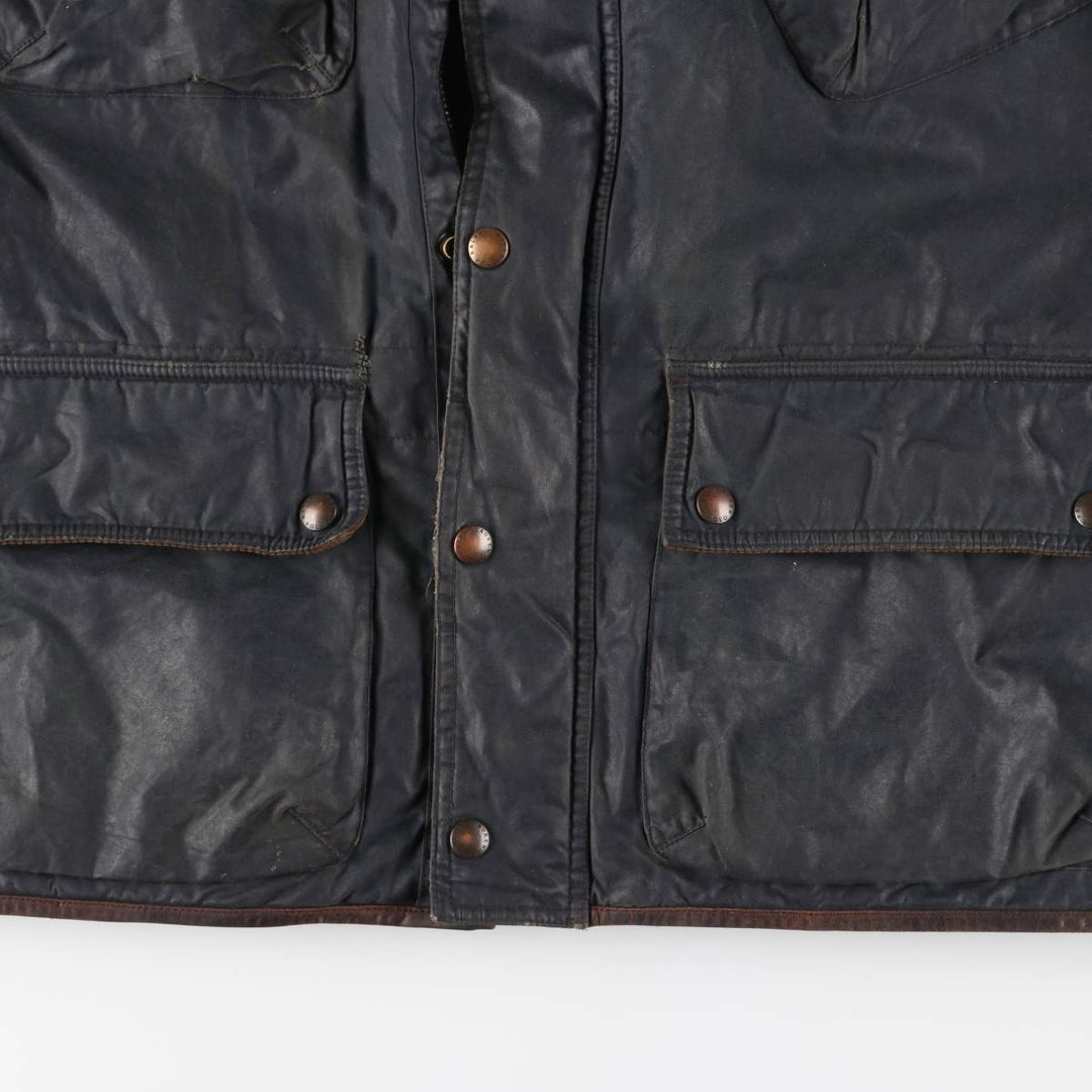 Ralph Lauren POLO by Ralph Lauren padded waxed cotton oiled jacket, men's size XL cotton navy blue type Vintage Second Hand