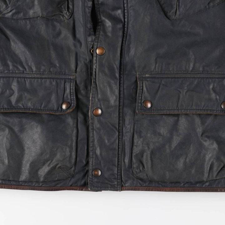 Ralph Lauren POLO by Ralph Lauren padded waxed cotton oiled jacket, men's size XL cotton navy blue type Vintage Second Hand