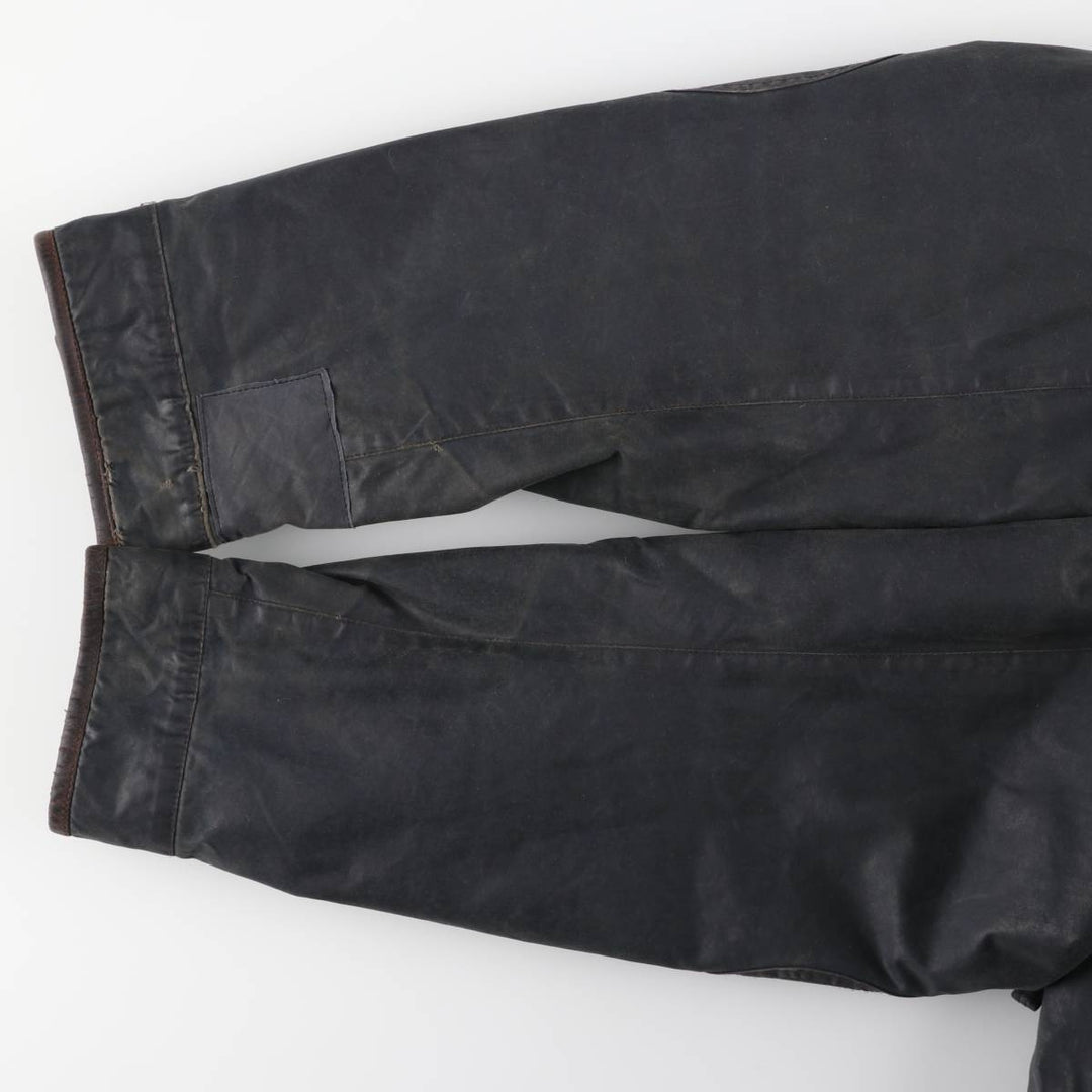 Ralph Lauren POLO by Ralph Lauren padded waxed cotton oiled jacket, men's size XL cotton navy blue type Vintage Second Hand