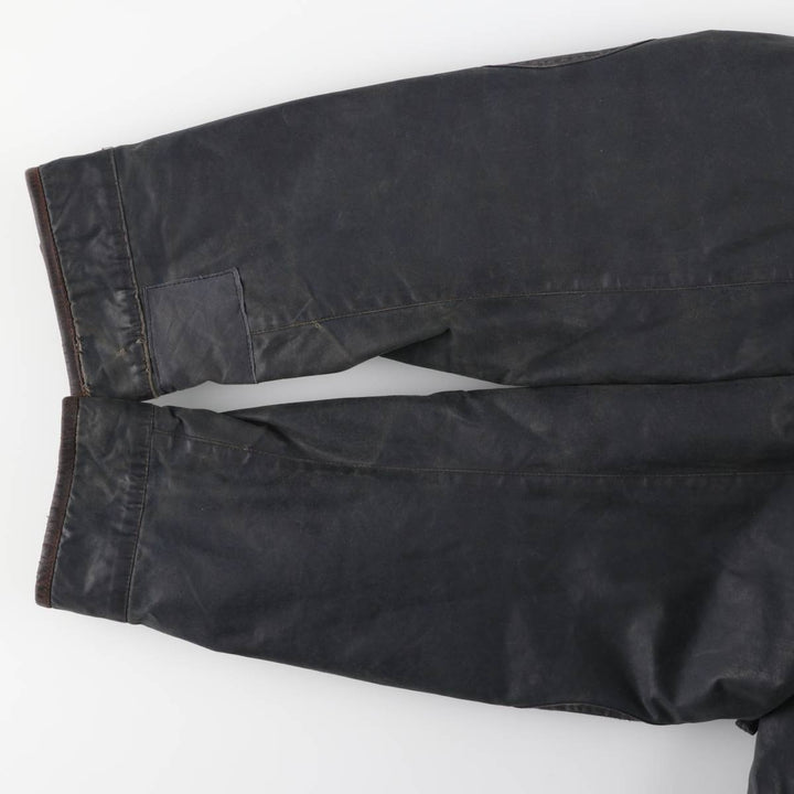 Ralph Lauren POLO by Ralph Lauren padded waxed cotton oiled jacket, men's size XL cotton navy blue type Vintage Second Hand