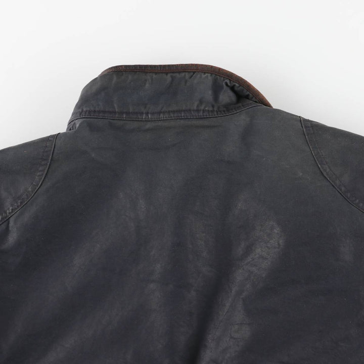 Ralph Lauren POLO by Ralph Lauren padded waxed cotton oiled jacket, men's size XL cotton navy blue type Vintage Second Hand