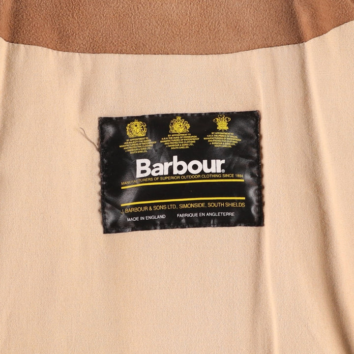 2000'S Barbour BUSHMAN Old 3 Warrant Waxed Cotton Oiled Jacket, Made in England, Men's XL cotton brown type Vintage Second Hand