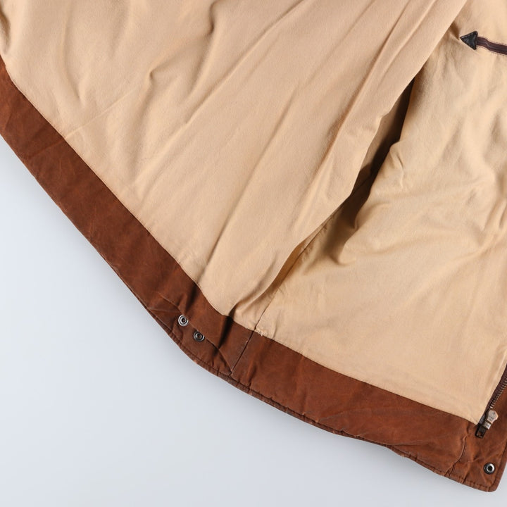 2000'S Barbour BUSHMAN Old 3 Warrant Waxed Cotton Oiled Jacket, Made in England, Men's XL cotton brown type Vintage Second Hand