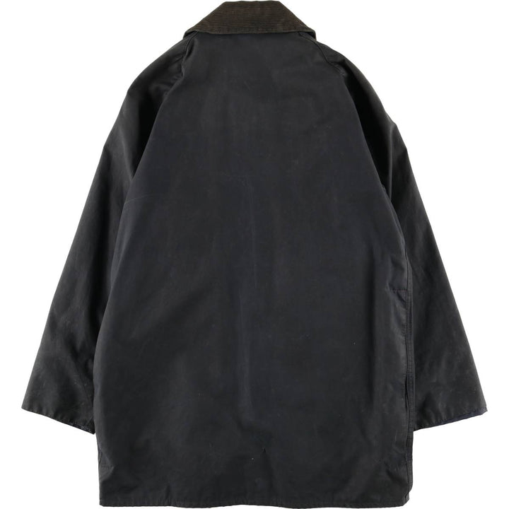 2000'S Barbour Beaufort 3rd Warrant Badged Oiled Hunting Jacket, Made in the UK, C38, Men's Size M cotton navy blue type Vintage Second Hand