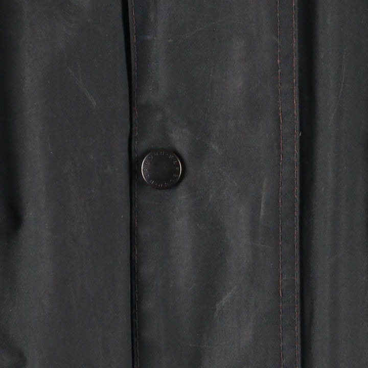 2000'S Barbour Beaufort 3rd Warrant Badged Oiled Hunting Jacket, Made in the UK, C38, Men's Size M cotton navy blue type Vintage Second Hand