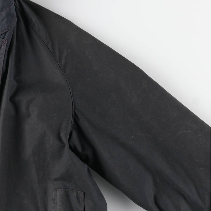 2000'S Barbour Beaufort 3rd Warrant Badged Oiled Hunting Jacket, Made in the UK, C38, Men's Size M cotton navy blue type Vintage Second Hand