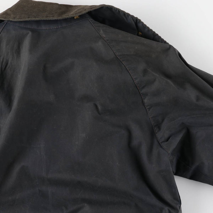 2000'S Barbour Beaufort 3rd Warrant Badged Oiled Hunting Jacket, Made in the UK, C38, Men's Size M cotton navy blue type Vintage Second Hand