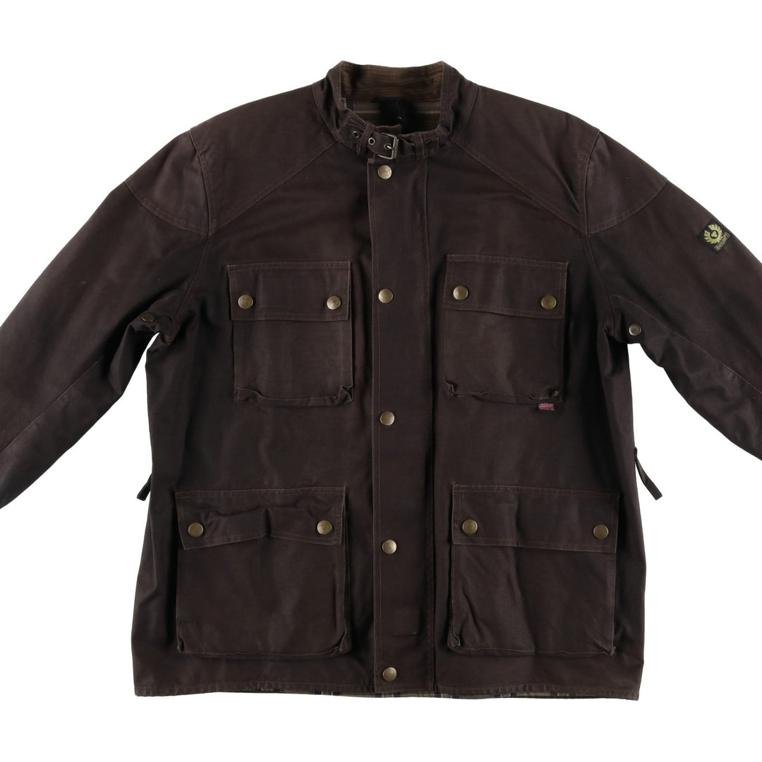 Belstaff Tour Master Trophy Jacket, Gold Label, Waxed Cotton, Oiled Jacket, Men's XL cotton brown type Vintage Second Hand