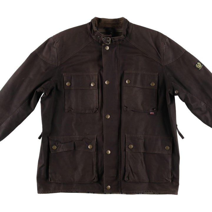 Belstaff Tour Master Trophy Jacket, Gold Label, Waxed Cotton, Oiled Jacket, Men's XL cotton brown type Vintage Second Hand