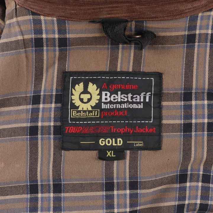Belstaff Tour Master Trophy Jacket, Gold Label, Waxed Cotton, Oiled Jacket, Men's XL cotton brown type Vintage Second Hand