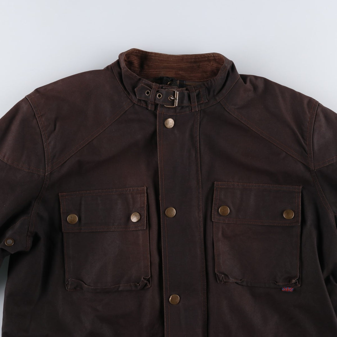 Belstaff Tour Master Trophy Jacket, Gold Label, Waxed Cotton, Oiled Jacket, Men's XL cotton brown type Vintage Second Hand
