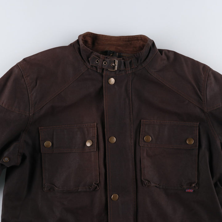 Belstaff Tour Master Trophy Jacket, Gold Label, Waxed Cotton, Oiled Jacket, Men's XL cotton brown type Vintage Second Hand