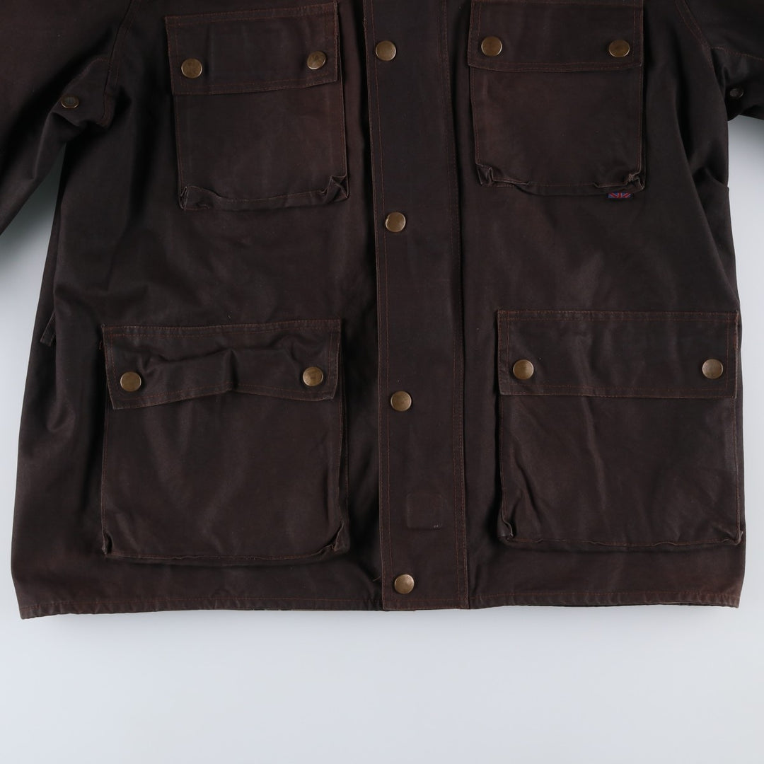 Belstaff Tour Master Trophy Jacket, Gold Label, Waxed Cotton, Oiled Jacket, Men's XL cotton brown type Vintage Second Hand