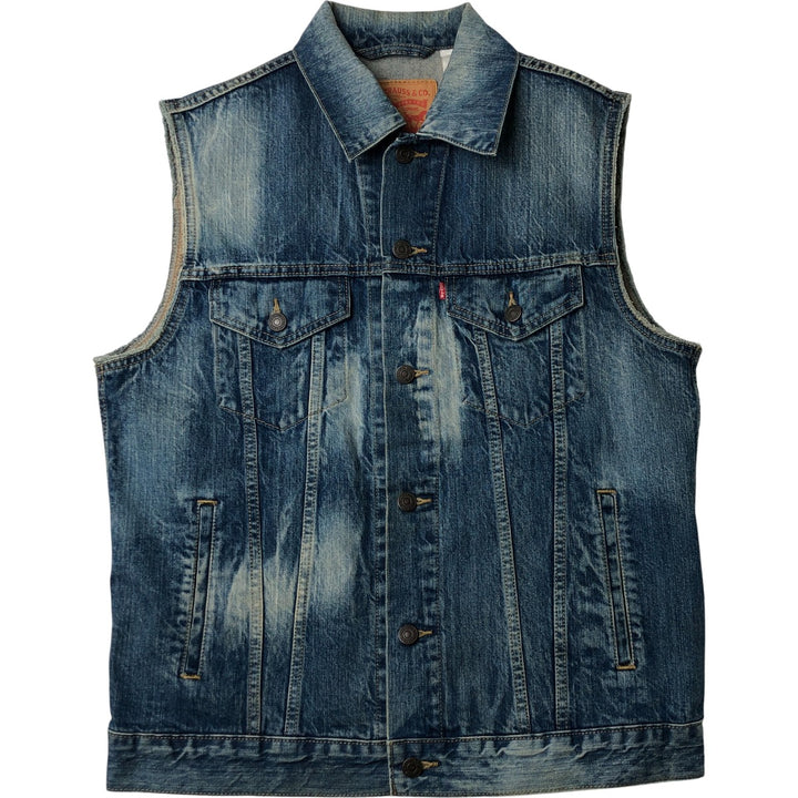 Levi's Cut-off Denim Vest, Men's Size L cotton blue type Vintage Second Hand