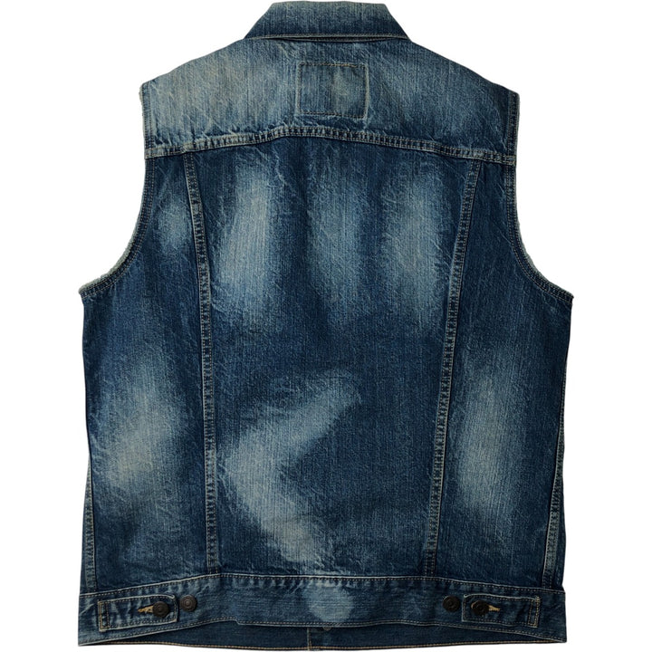 Levi's Cut-off Denim Vest, Men's Size L cotton blue type Vintage Second Hand